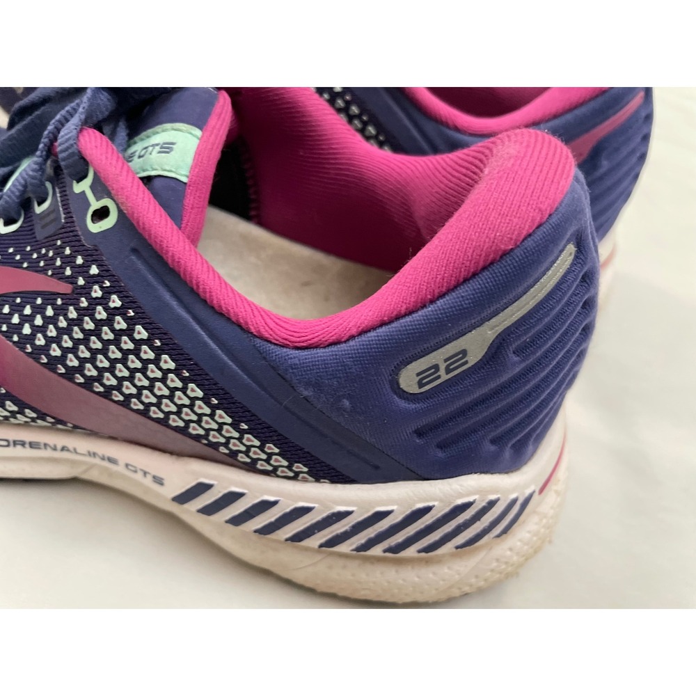 Brooks Adrenaline GTS‎ 22 Women 8.5 Purple Pink Running Shoes 1203531B403 - Picture 8 of 13